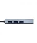 AISENS Conversor USB 3.0 a ethernet gigabit 10/100/1000 Mbps + Hub 3 x USB 3.0, Gris, 15 cm - Imagen 3