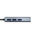 AISENS Conversor USB 3.0 a ethernet gigabit 10/100/1000 Mbps + Hub 3 x USB 3.0, Gris, 15 cm - Imagen 3