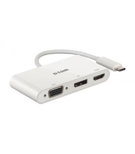 D-Link DUB-V310 Hub USB-C 3 en 1 HDMI/DP/VGA