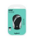 Ratón Mini Inalámbrico Logitech M187/ Hasta 1000 DPI