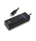 Ewent EW1137 hub de interfaz USB 3.2 Gen 1 (3.1 Gen 1) Type-C 5000 Mbit/s Negro - Imagen 2