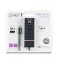 Ewent EW1137 hub de interfaz USB 3.2 Gen 1 (3.1 Gen 1) Type-C 5000 Mbit/s Negro - Imagen 6