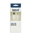 iggual IGG316931 cable USB 1 m USB 2.0 USB A Micro-USB A Blanco - Imagen 2