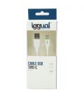 iggual IGG316948 cable USB 1 m USB 2.0 USB A USB C Blanco - Imagen 2