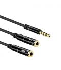 Ewent EC1641 cable de audio 0,3 m 3,5mm 2 x 3,5mm Negro - Imagen 4