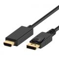Ewent EC1432 adaptador de cable de vídeo 3 m DisplayPort HDMI tipo A (Estándar) Negro - Imagen 2