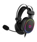 Auriculares Gaming con Micrófono Hiditec Erys ARGB/ Jack 3.5/ USB/ Negros