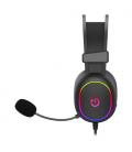 Auriculares Gaming con Micrófono Hiditec Erys ARGB/ Jack 3.5/ USB/ Negros