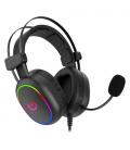 Auriculares Gaming con Micrófono Hiditec Erys ARGB/ Jack 3.5/ USB/ Negros