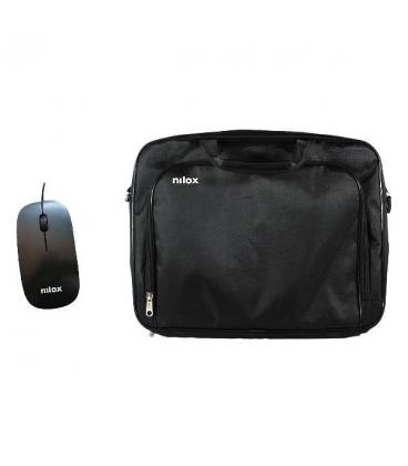 MALETIN NILOX ESSENTIAL 2 + RATON 15,6" NEGRO - Imagen 2
