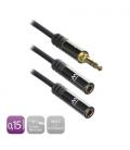 Ewent EW9236 cable de audio 0,15 m 3,5mm 2 x 3,5mm Negro - Imagen 3