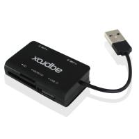 approx APPHT8B Hub 3 usb 2.0+Lec.SD/MicroSD Negro