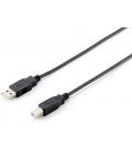 Equip 128861 cable USB 3 m USB 2.0 USB A USB B Negro - Imagen 2