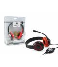 Conceptronic CCHATSTARU2R auricular y casco Auriculares Diadema USB tipo A Rojo - Imagen 2