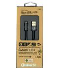 SilverHT Cable MicroUSB Smart Led Luxury Edition 1,5m - Gris oscuro - Imagen 4