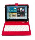 SilverHT Funda con teclado para tablets de 9 a 10'1 pulgadas Rojo y Blanco - Imagen 7