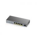 Zyxel GS1350-6HP-EU0101F switch Gestionado L2 Gigabit Ethernet (10/100/1000) Energía sobre Ethernet (PoE) Gris - Imagen 2