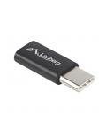 Adaptador lanberg usb 2.0 tipo c macho - micro - b hembra negro - Imagen 2