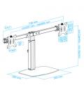 TooQ Soporte de mesa para 2 pantallas (monitor / plasma / LCD / LED) 17"-27" - Imagen 26