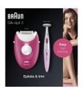 Braun Silk-épil 3 81711457 depiladora 20 pinzas Rosa, Blanco - Imagen 3