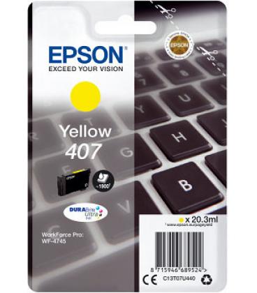TINTA EPSON 407 AMARILLO - Imagen 1