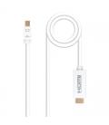 Nanocable Cable Conversor Mini DP/ HDMI 2 M Blanco - Imagen 4