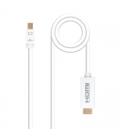 Nanocable Cable Conversor Mini DP/ HDMI 2 M Blanco - Imagen 4