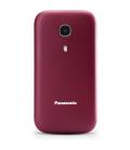 Teléfono móvil panasonic kx-tu400exr para personas mayores/ rojo granate - Imagen 1