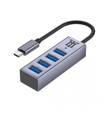 HUB MAILLON PREMIUM TIPO C 3.1 TO USB 3.2 ALUMINIO 4.1 - Imagen 1