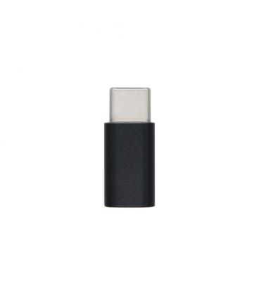 AISENS Mini Adaptador USB-С USB 2.0, Tipo Micro-B/H-USB-С/M, Negro - Imagen 1