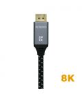 AISENS Cable Displayport V1.4 8k@60hz, DP/M-DP/M, Gris/Negro, 1.0m - Imagen 3