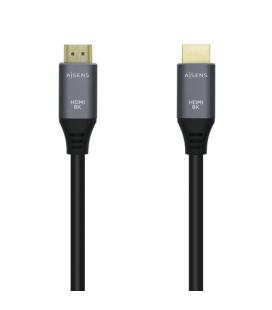 AISENS Cable HDMI V2.1 Ultra Alta Velocidad / HEC 8k@60Hz 48Gbps, A/M-A/M, Gris/Negro, 3.0m - Imagen 1