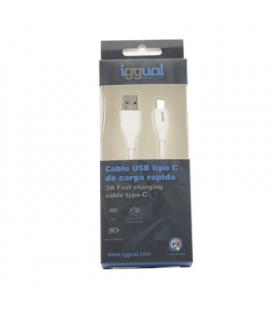 iggual Cable USB-A/USB-C 100 cm blanco Q3.0 3A - Imagen 1