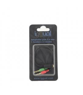 iggual Adaptador Jack 3.5mm 1 hembra a 2 macho - Imagen 1
