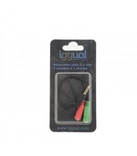 iggual Adaptador Jack 3.5mm 2 hembra a 1 macho - Imagen 1