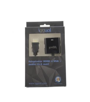 iggual Adaptador HDMI a VGA + audio (3.5 mm) - Imagen 1