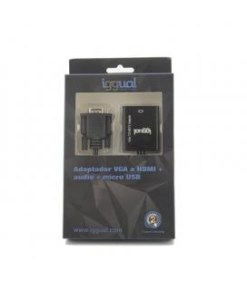 iggual Adaptador VGA a HDMI + audio + microUSB - Imagen 1