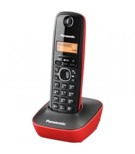 Teléfono inalámbrico panasonic kx-tg1611/ negro y rojo