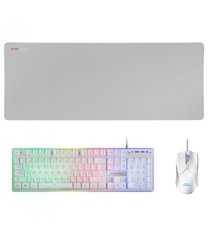 Mars Gaming Combo MCPX GAMING 3IN1 RGB WHITE PT