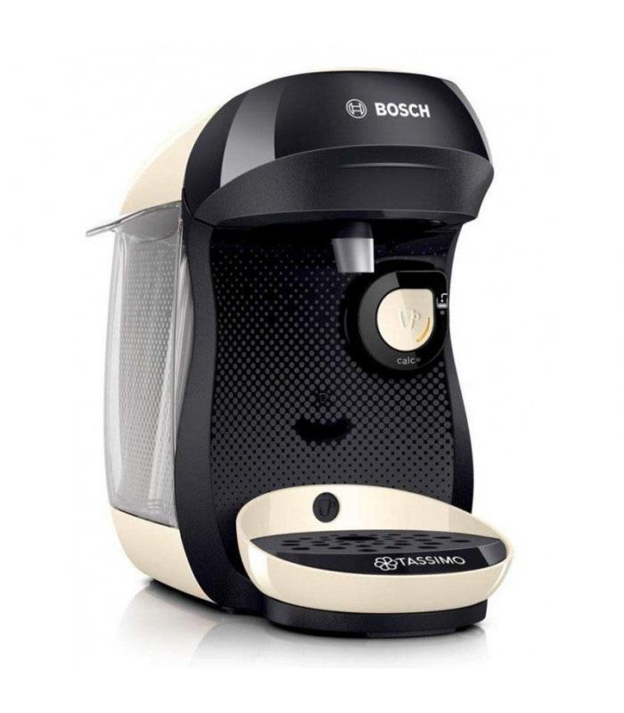 Cafetera de cápsulas bosch tassimo happy/ negra y crema