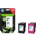 HP Pack de ahorro de 2 cartuchos de tinta original 301 negro/Tri-color - Imagen 4