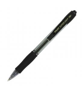 Bolígrafos de tinta de aceite retráctil pilot super grip m/ 12 unidades/ negros - Imagen 1