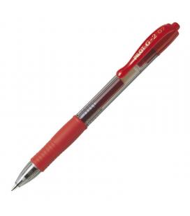 Caja de bolígrafo de tinta de gel retráctil pilot g-2/ rojo 12 unidades