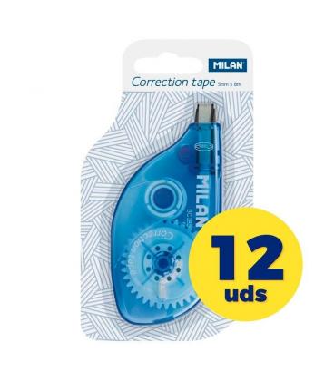 Caja de corrector de escritura en cinta milan correction tape 80185/ 5mm x 8m 12 unidades - Imagen 1