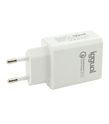 iggual Cargador 1xUSB carga rápida QC3.0 18W - Imagen 1