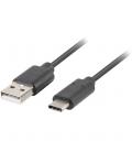 Cable usb lanberg 2.0 macho - usb tipo c macho quick charge 3.0 1.8m negro - Imagen 2