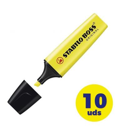 Caja de marcadores fluorescentes stabilo boss original/ 10 unidades/ amarillos - Imagen 1