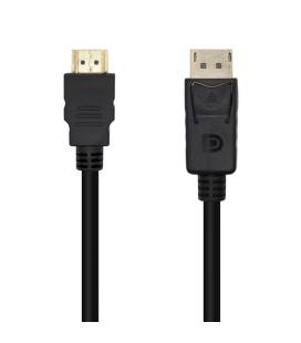 AISENS Cable Conversor DisplayPort A HDMI, DP/M-HDMI/M, Negro, 1.0m - Imagen 1