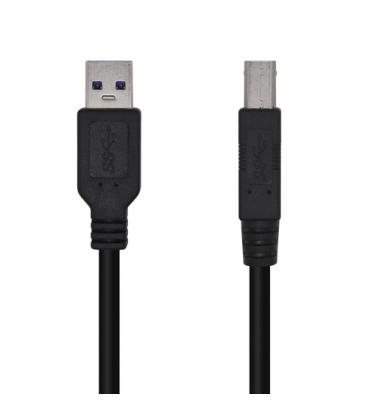 AISENS Cable USB 3.0 Impresora Tipo A/M-B/M, Negro, 2.0m - Imagen 1