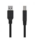 AISENS Cable USB 3.0 Impresora Tipo A/M-B/M, Negro, 2.0m - Imagen 1
